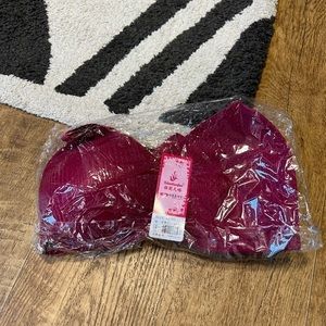 Sequin burgundy bra